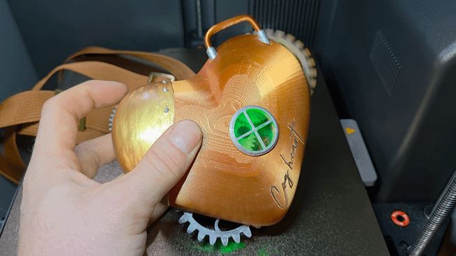 Steampunk wearable clockwork heart