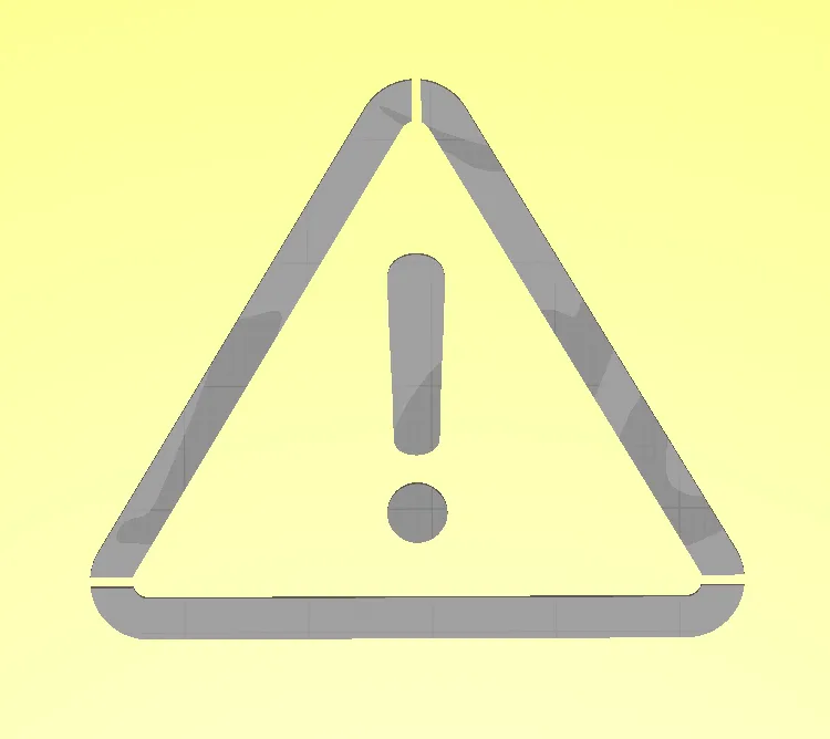 Danger Icon Stencil