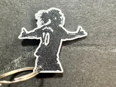All the stars of the football in a keychain