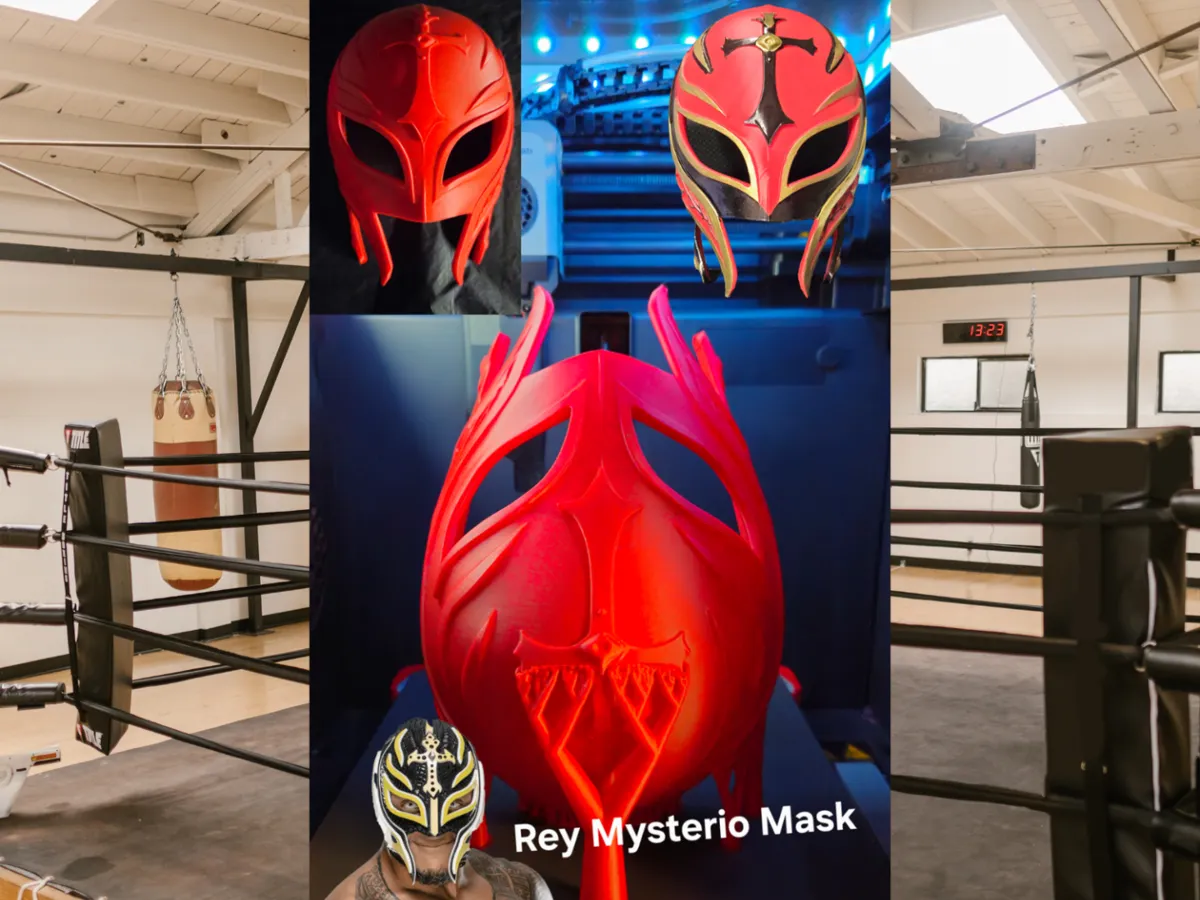 REY MYSTERIO MASK by Fenomeno MakerWorld: Download Free 3D Models - 3D model önizlemesi