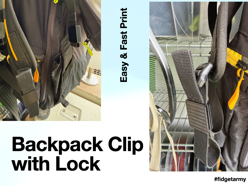 Backpack Clip with Lock / Rucksack Fix