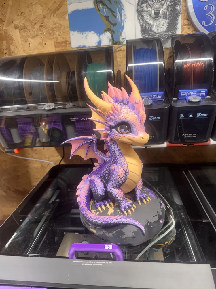 amethyst ember dragon - Free 3D Print Model - MakerWorld