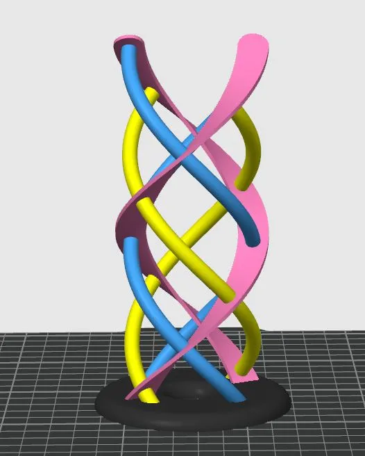 DNA Helix Sculpture (Multi-Color)