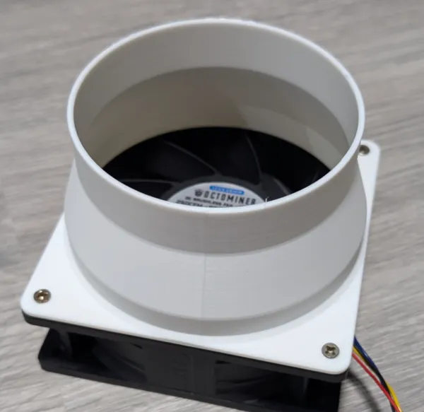Adaptateur ventilateur 12 cm vers tube 9-11 cm