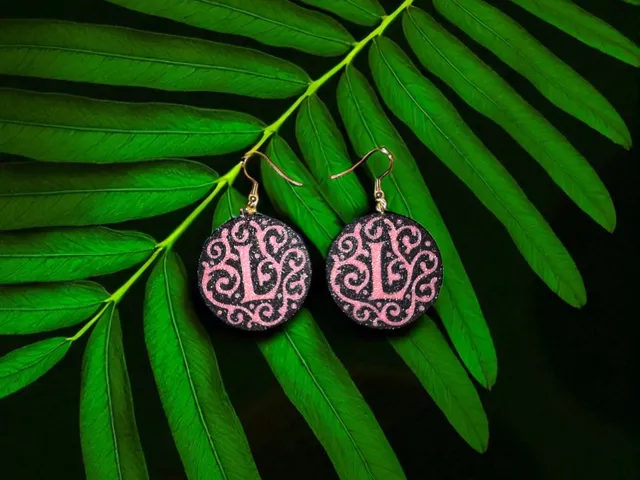 L plant earrings