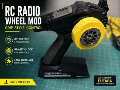 Tire Grip Wheel Mod for RC Radio 41.8mm
