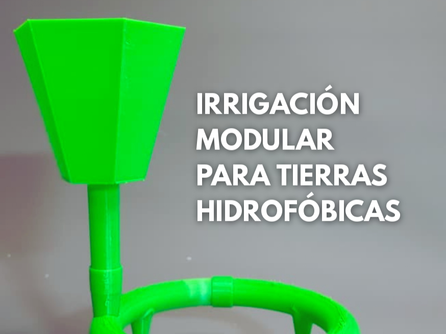 Irrigación modular para tierras hidrofóbicas