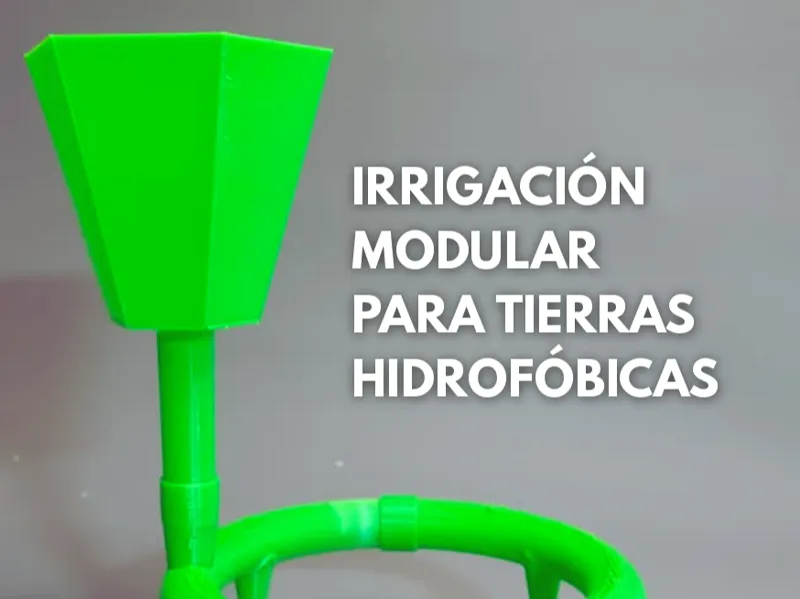 Irrigación modular para tierras hidrofóbicas