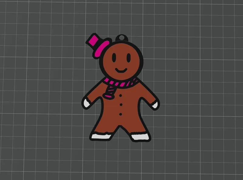 Gingerbread Man Christmas Ornament