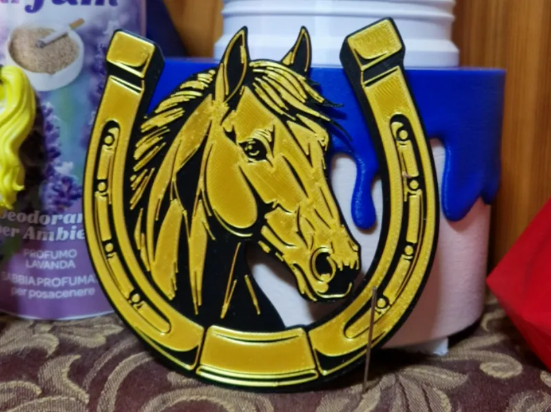 Horse & Horseshoe Wall Art / Desk Ornament