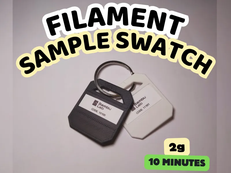 Rugged Filament Sample Swatch - Keychain Edition