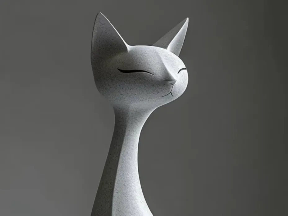 Miniatura 1 do modelo 3D 猫   雕塑摆件工艺品