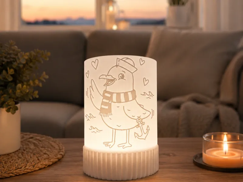 Windlicht " Süße Möwe"