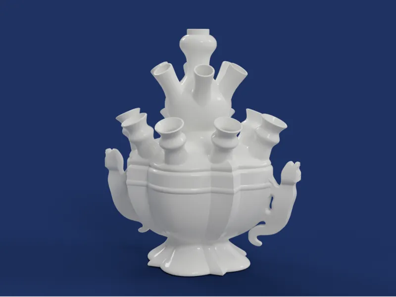 Tulip Vase De Grieksche A (1700 - 1800)