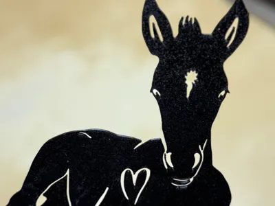 Adorable baby horse, super-fast and easy print decoration