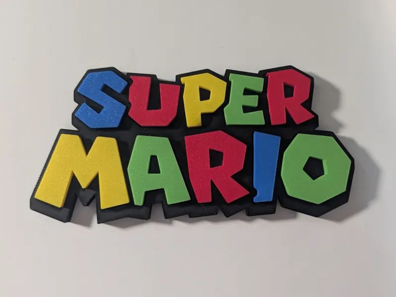 Super Mario Sign (separate colors - no AMS)
