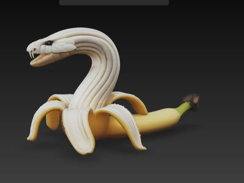 Cute banana snake