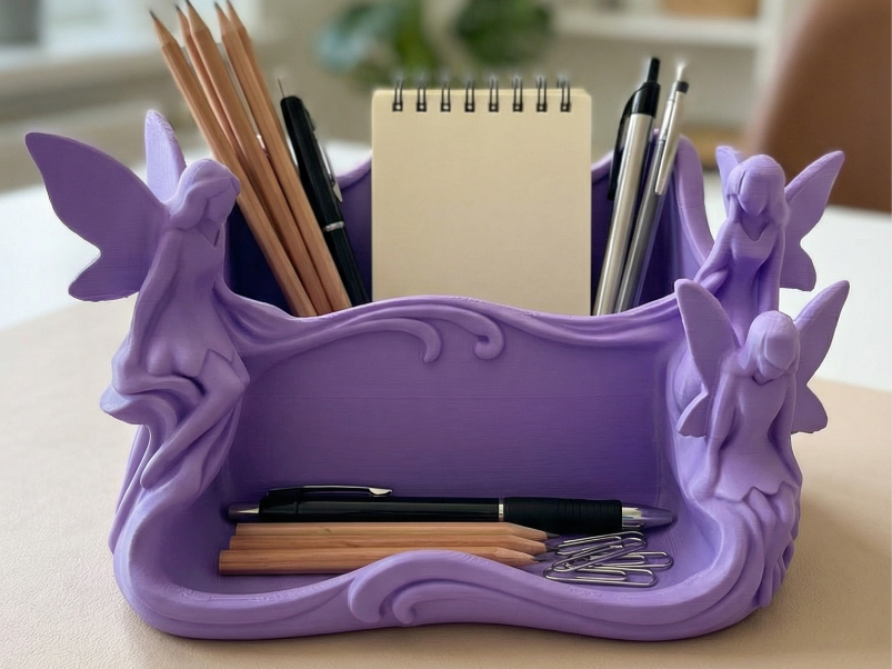 Fairy Desk Organizer Aesthetic Stationery Holder