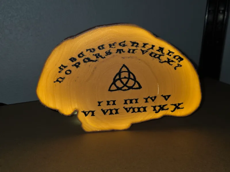 Lámpara Ouija Embrujadas Efecto Tronco Madera