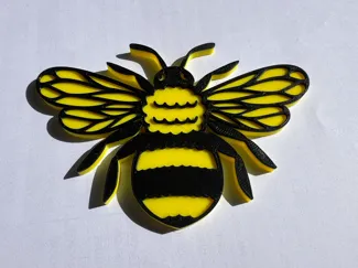 Bee story prop with tactile edges