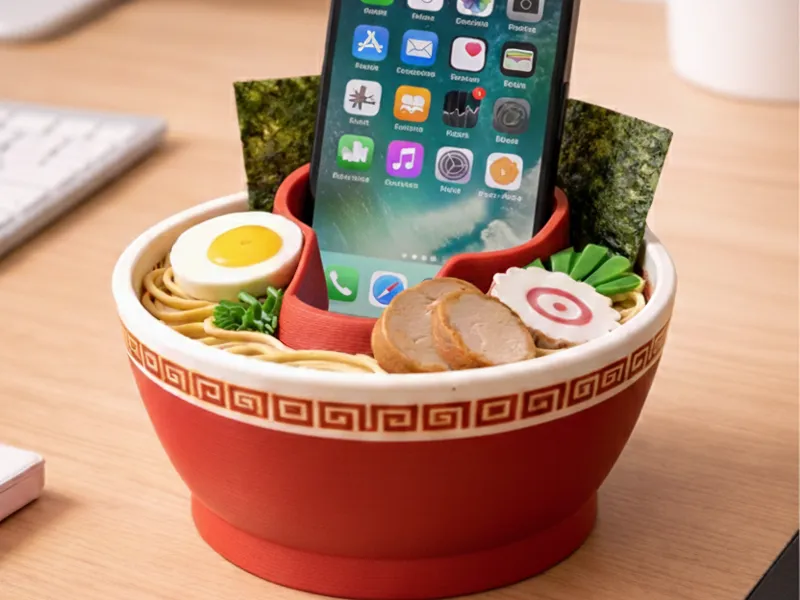 Realistic Ramen Bowl Smartphone Holder