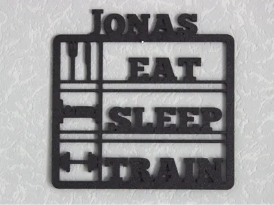 Eat Sleep Train with customizable names