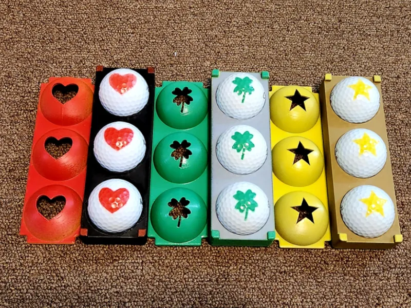Triple Golf Ball Spray Paint Stencil 