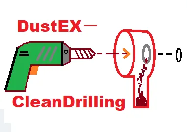 DustEX freehand staubfrei Löcher Bohren - dustfree view 2