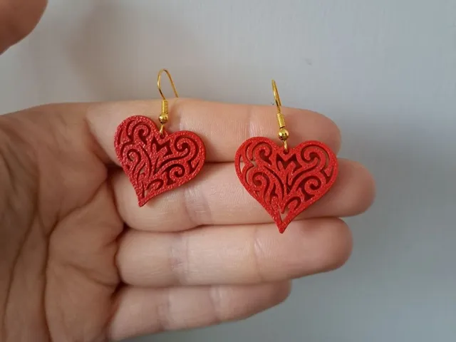 Tribal Heart Earrings & Keychain
