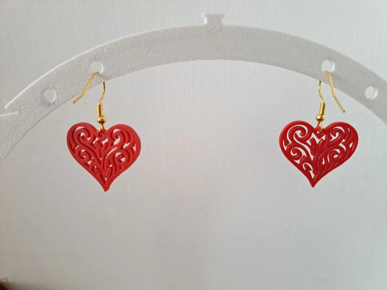Tribal Heart Earrings & Keychain view 3