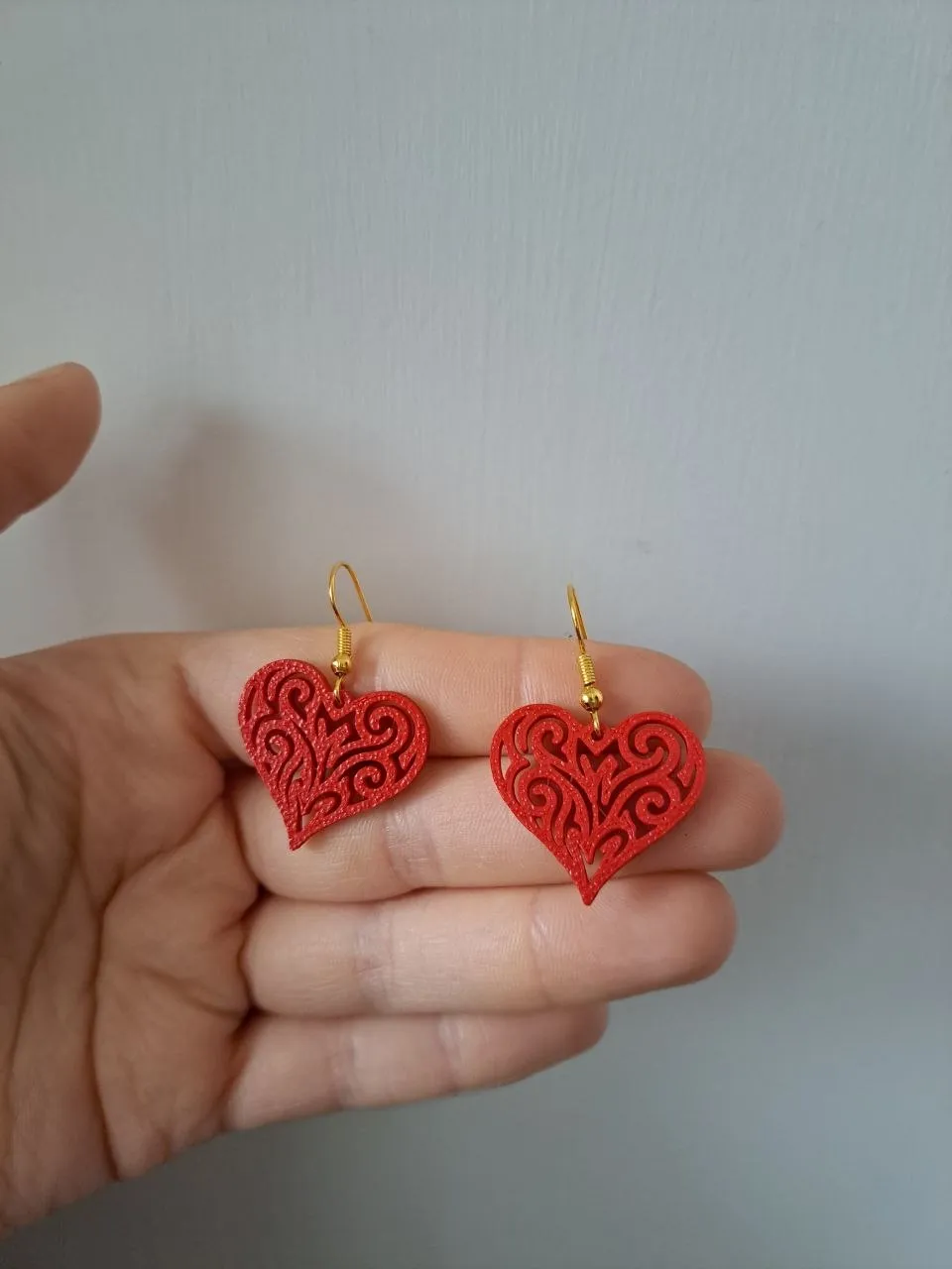 Tribal Heart Earrings & Keychain view 2