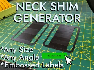 Guitar Neck Shims (Parametric / Any Angle & Size)