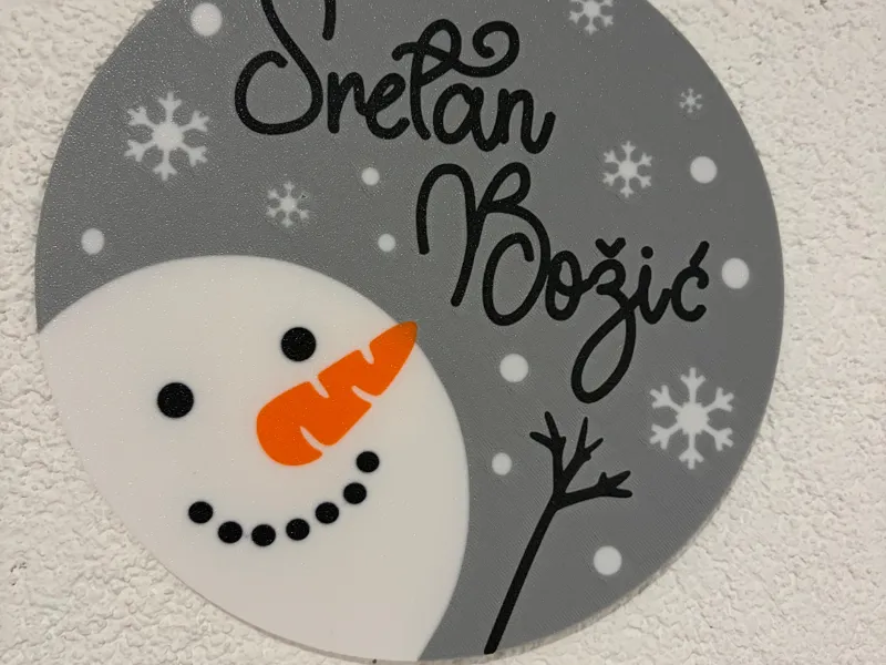 Sretan Božić Snjegović door hanger Christmas