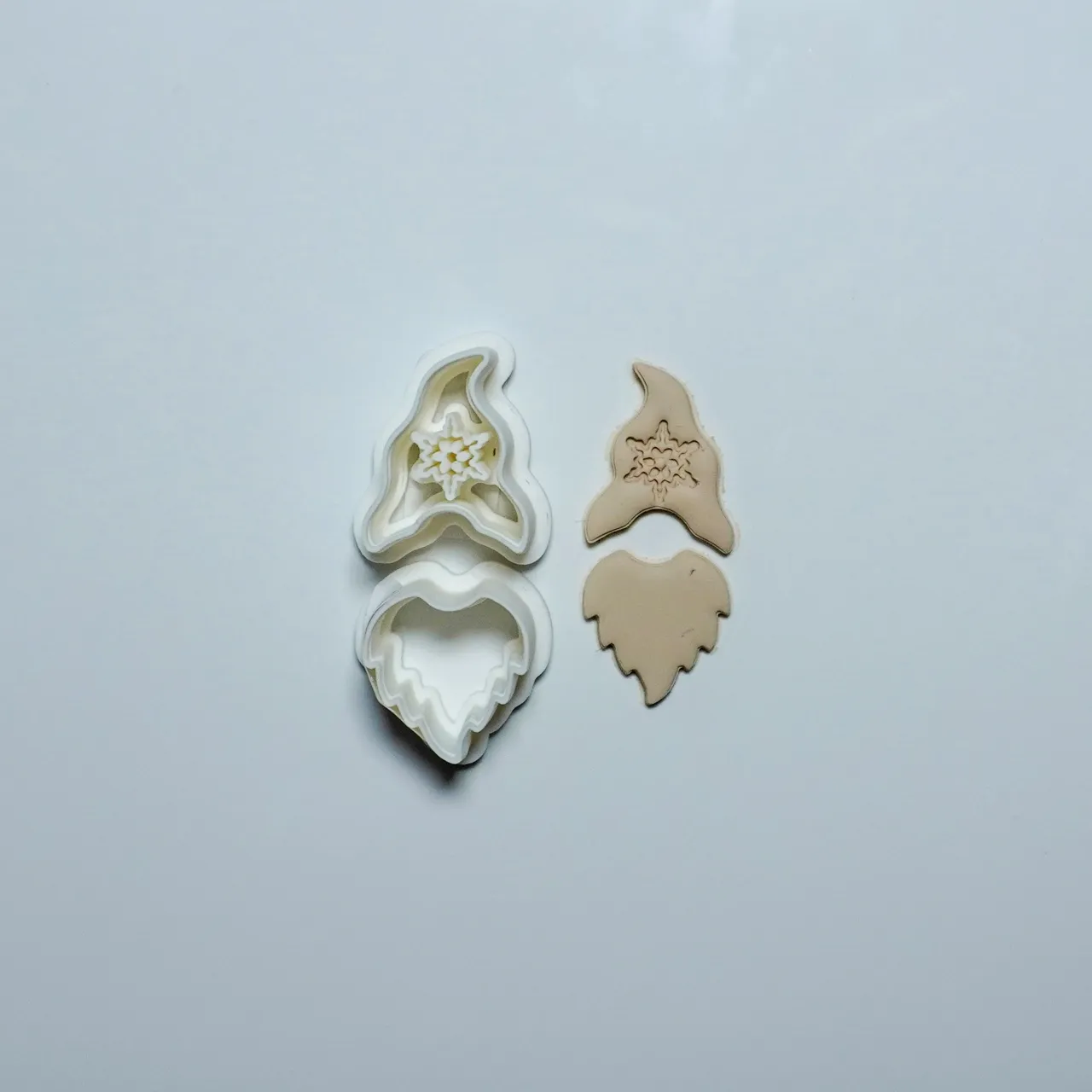 Christmas Gnome Polymer Clay Cutter Earrings view 3