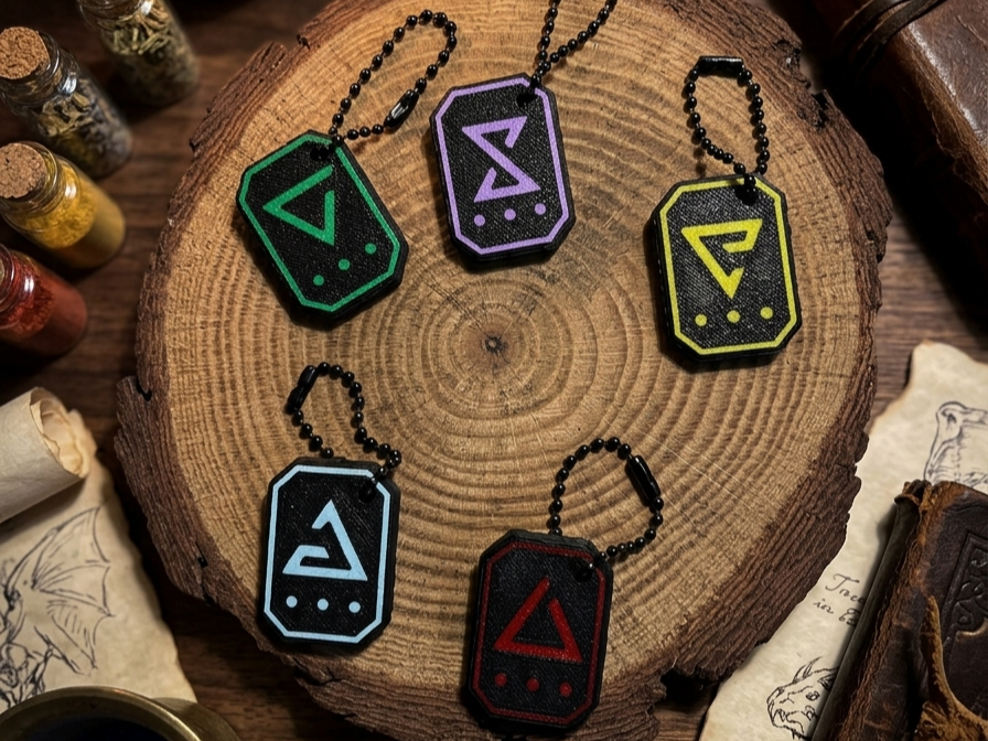The Witcher Glyph/Signs Keychains set
