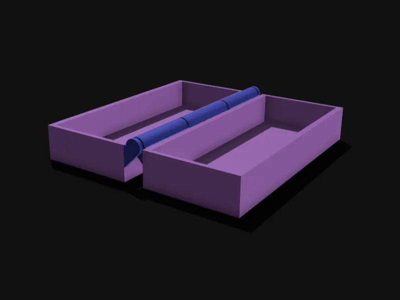 Box with Hinge. 140cm-60cm-22.5cm