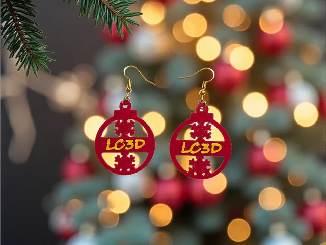Customizable Christmas ball earrings