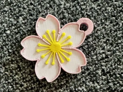 Sakura Flower Keychain
