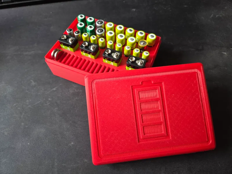 Battery holder with lid