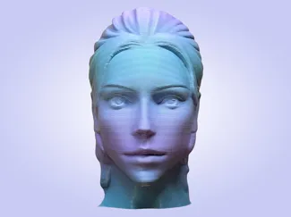 Classic Female Head Statue