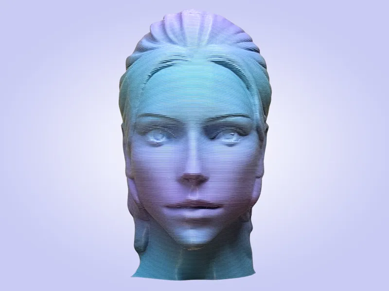 Classic Female Head Statue