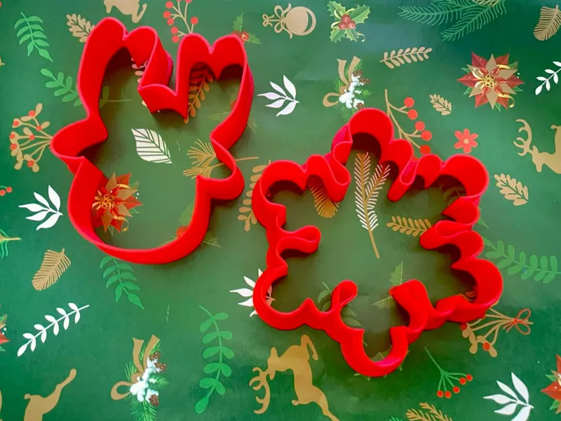 Snowflake and Reindeer Christmas Cookie Cutters