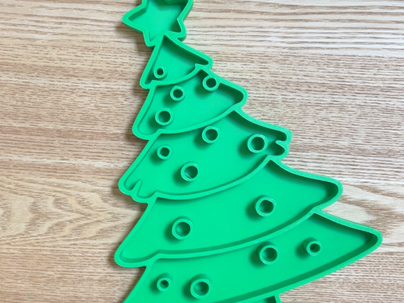 Sensory play christmas tree