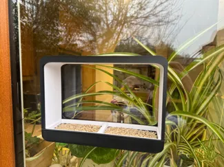 Window Bird Feeder with Removable Food Tray