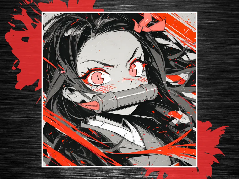 Chibi Nezuko Hueforge Panel 200x200