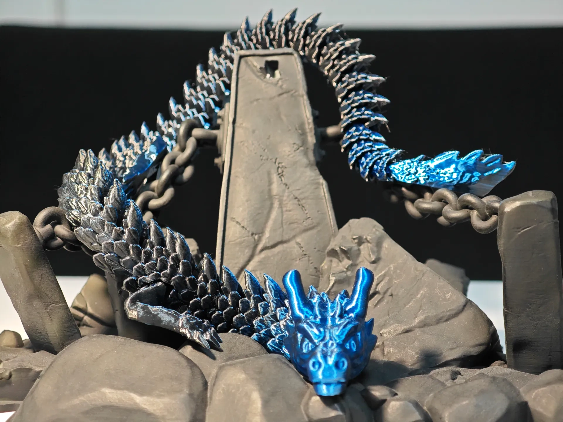 Miniatura 2 do modelo 3D 豹龙-一体打印铰链可动关节龙