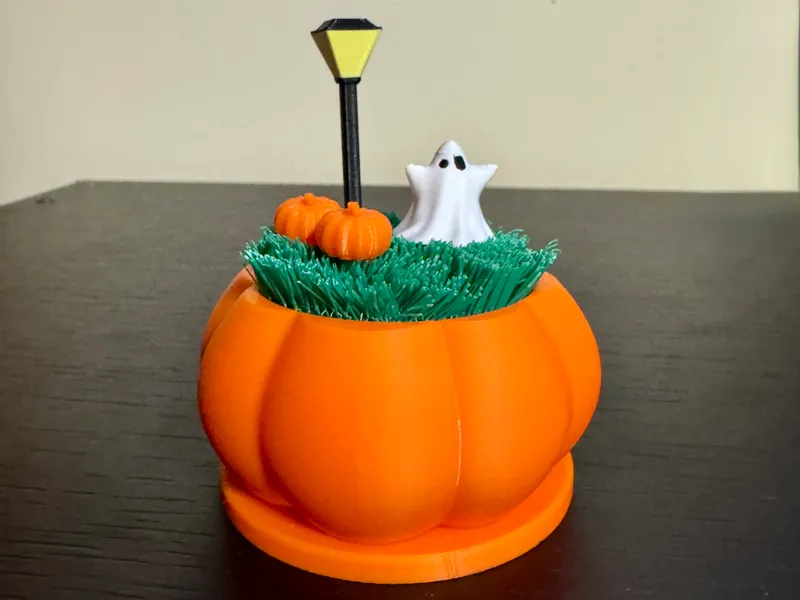 Mini escena de calabazas de Halloween