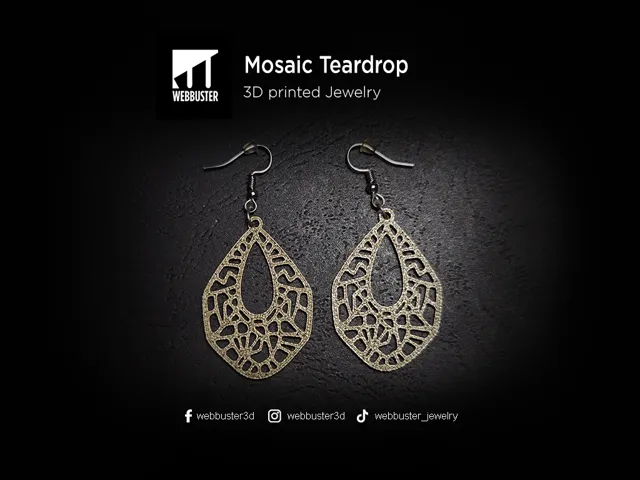 Mosaic Teardrop Earrings
