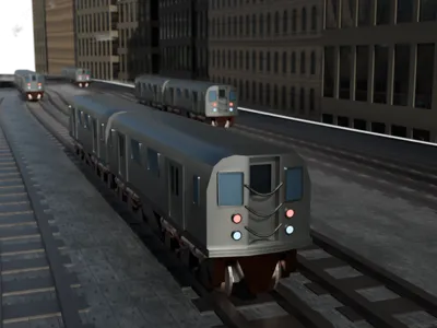 NYC Subway car - Train model - static