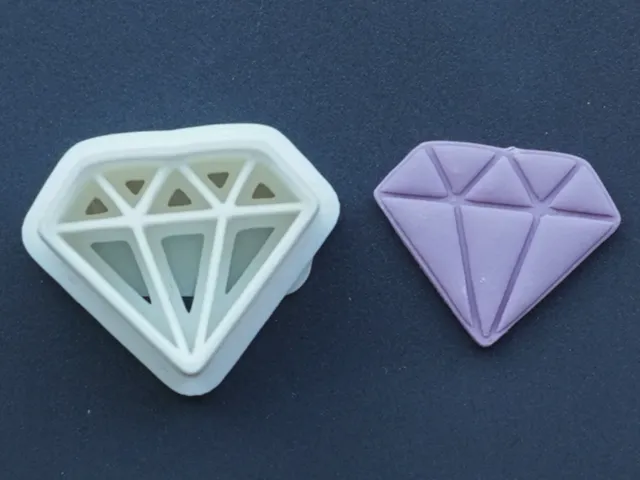 Diamond Valentine's Polymer Clay Cutter Earrings